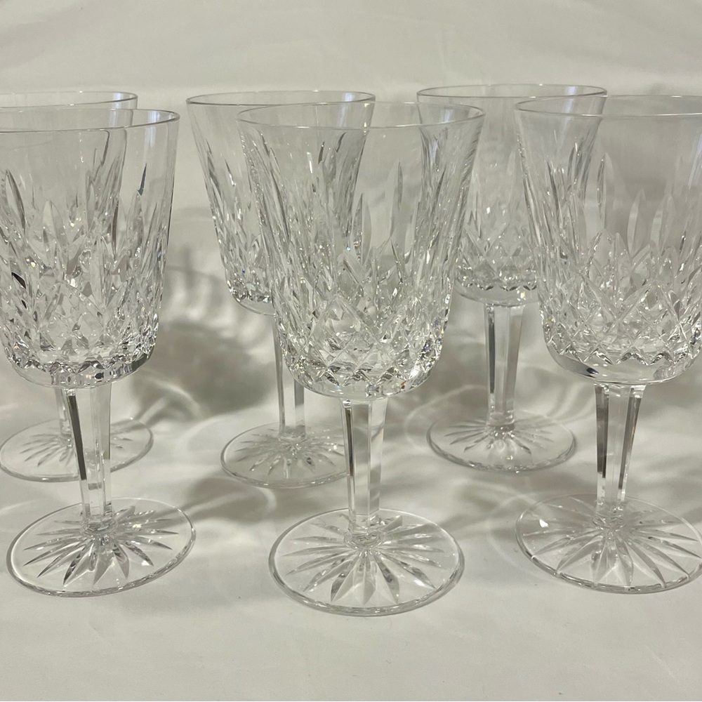Waterford Lismore Crystal Clear Wine Goblets